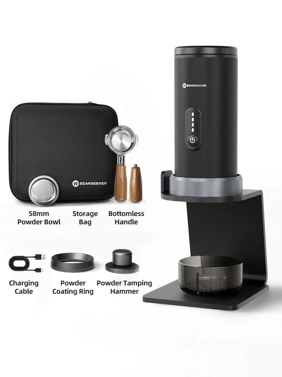 Portable Heated Espresso Coffee Maker with Bottomless Portafilter