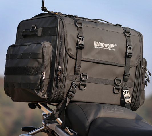 Waterproof 33–45L Expandable Motorcycle Tail Bag