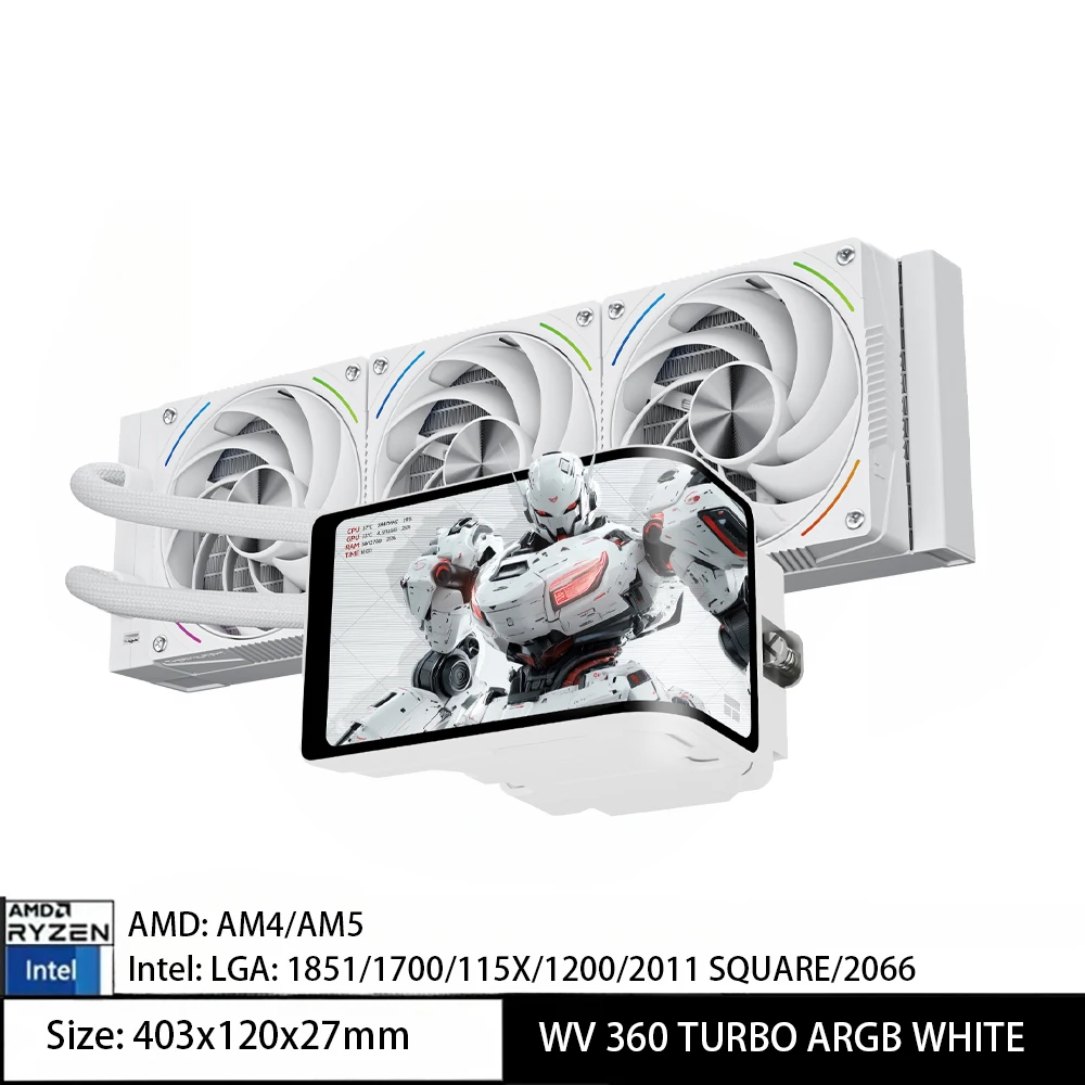 Thermalright White 360mm Turbo ARGB Liquid CPU Cooler