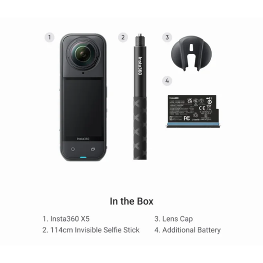 Insta360 Action Camera X5 with Battery 256GB
