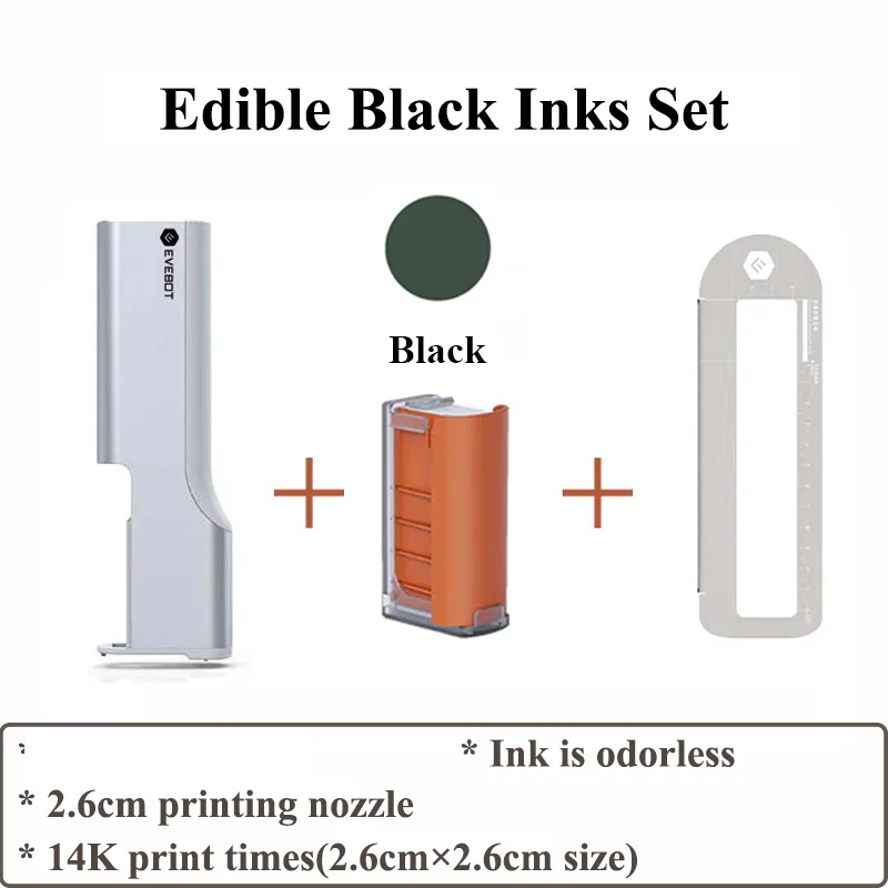 Handheld Latte Art Food Printer Black Ink