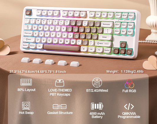 Portable Wireless Mechanical Gaming Keyboard