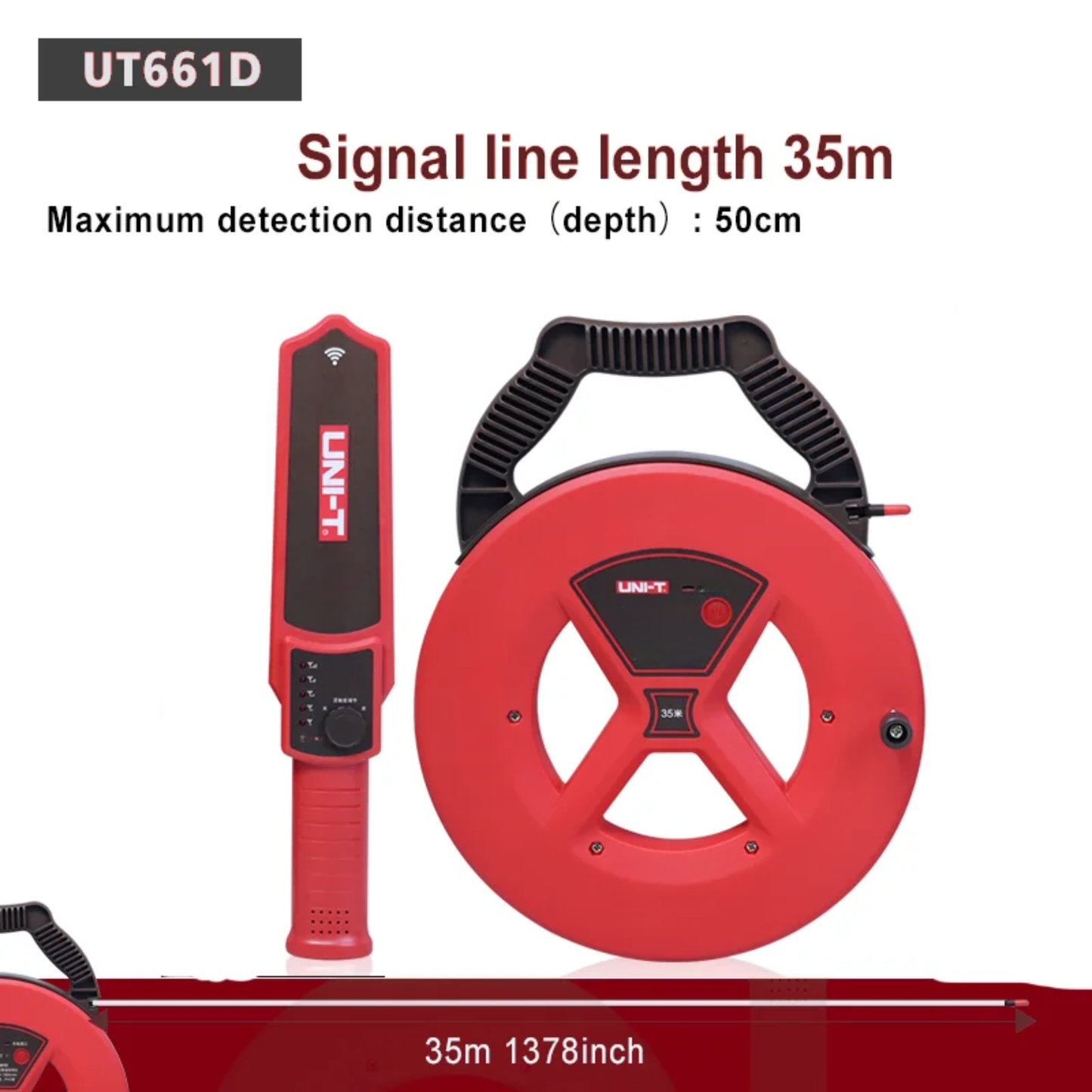 UNI-T 35m Blockage Locator Instrument for Structural Pipes