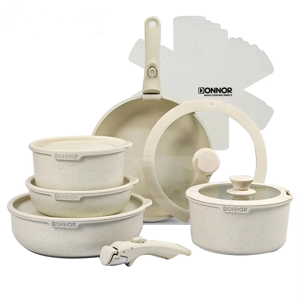 White Non-Stick Die Cast Aluminium Cookware Pot Set