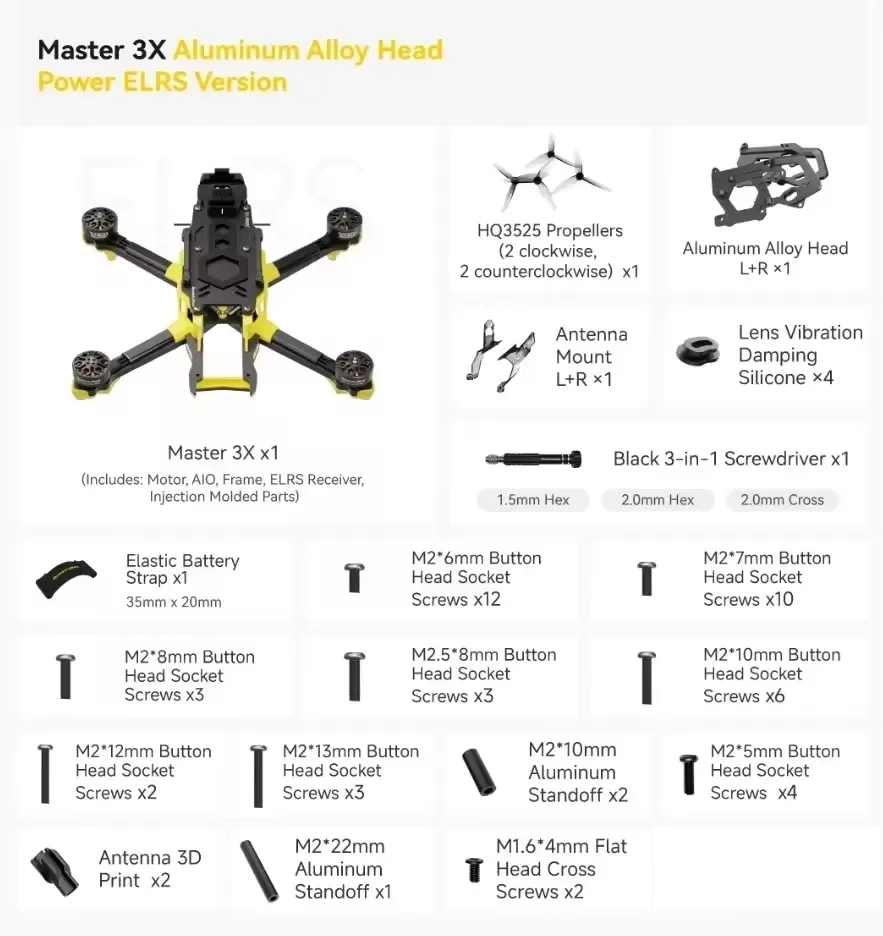 ELRS FPV Drone with Aluminum Head HD Digital VTX