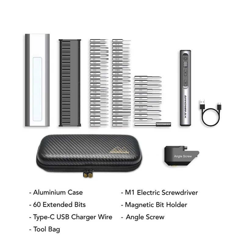 Cordless Electric Precision Screwdriver 5-Gear Magnetic Bit Set