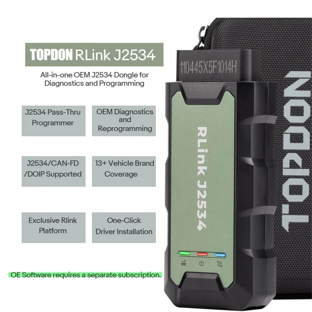 Portable J2534 Pass-Thru VCI Car Diagnostic and Reprogramming