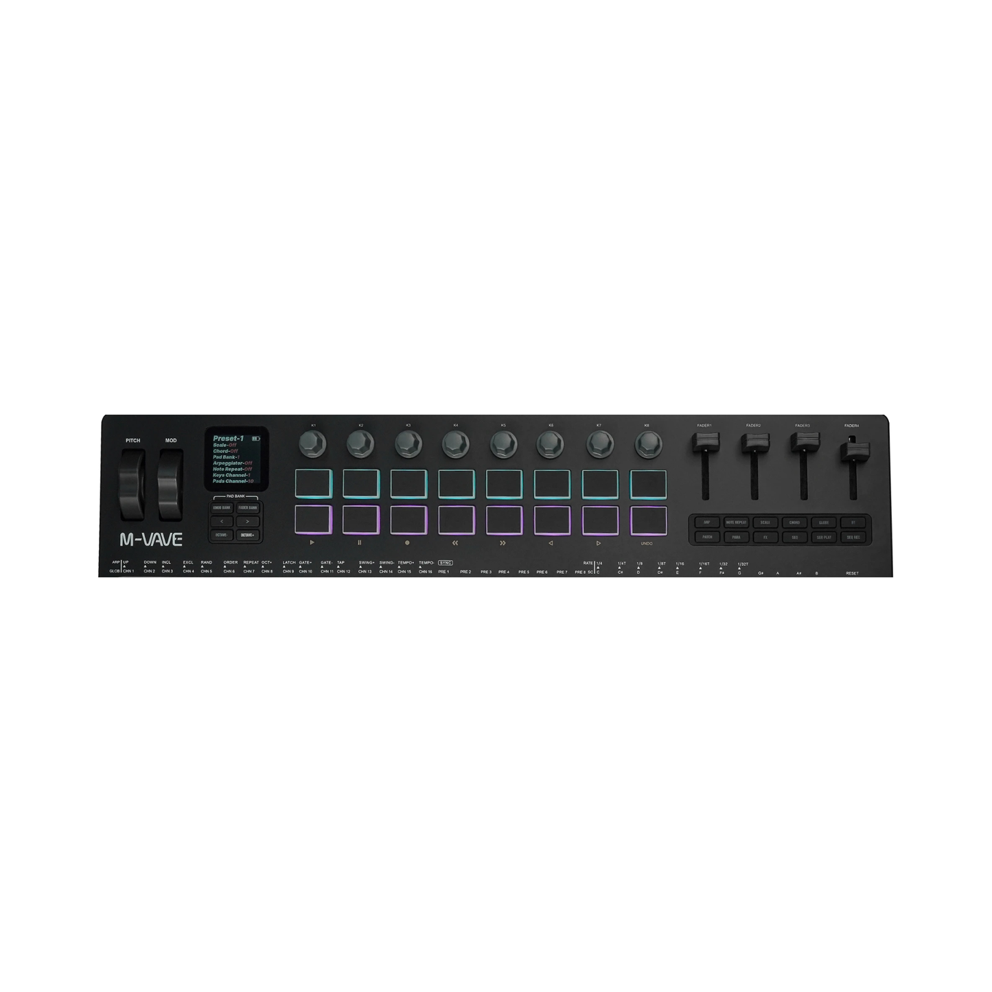Professional 37 Key MIDI Keyboard with RGB Pads