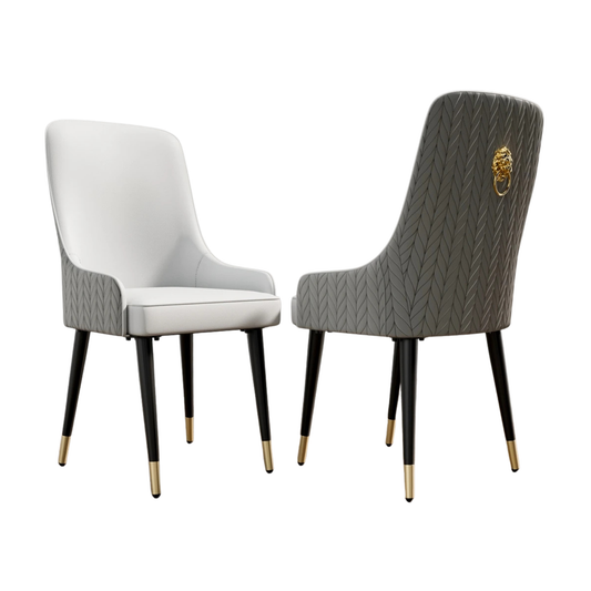 Grey Knocker Back Dining Chairs Set of 2