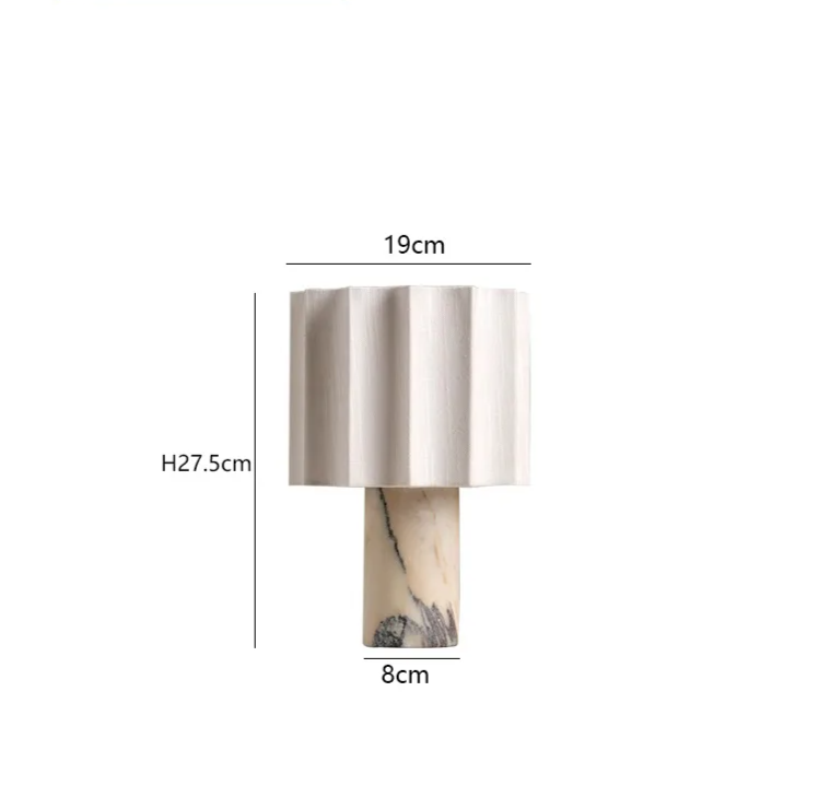 Nordic Marble Table Lamp with Touch Control and USB Charging