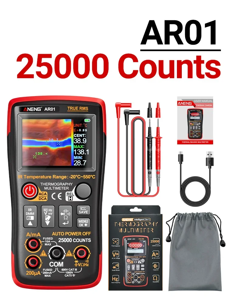 Smart Thermal Multimeter USB-C Rechargeable 1000V