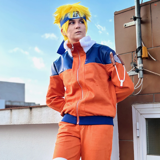 Unisex Anime Cosplay Costume Uzumaki Jacket Pants Convention Wear