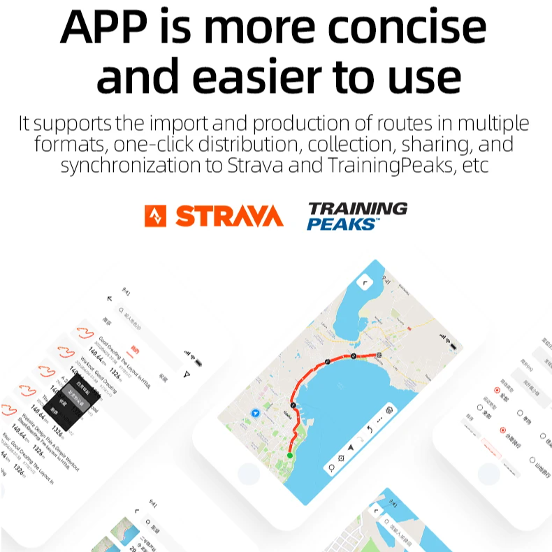 Wireless GPS Cycling Computer with M80 Mount and Route Tracking
