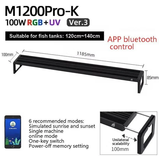 LED Aquarium Grow Light 100W with App Dimming