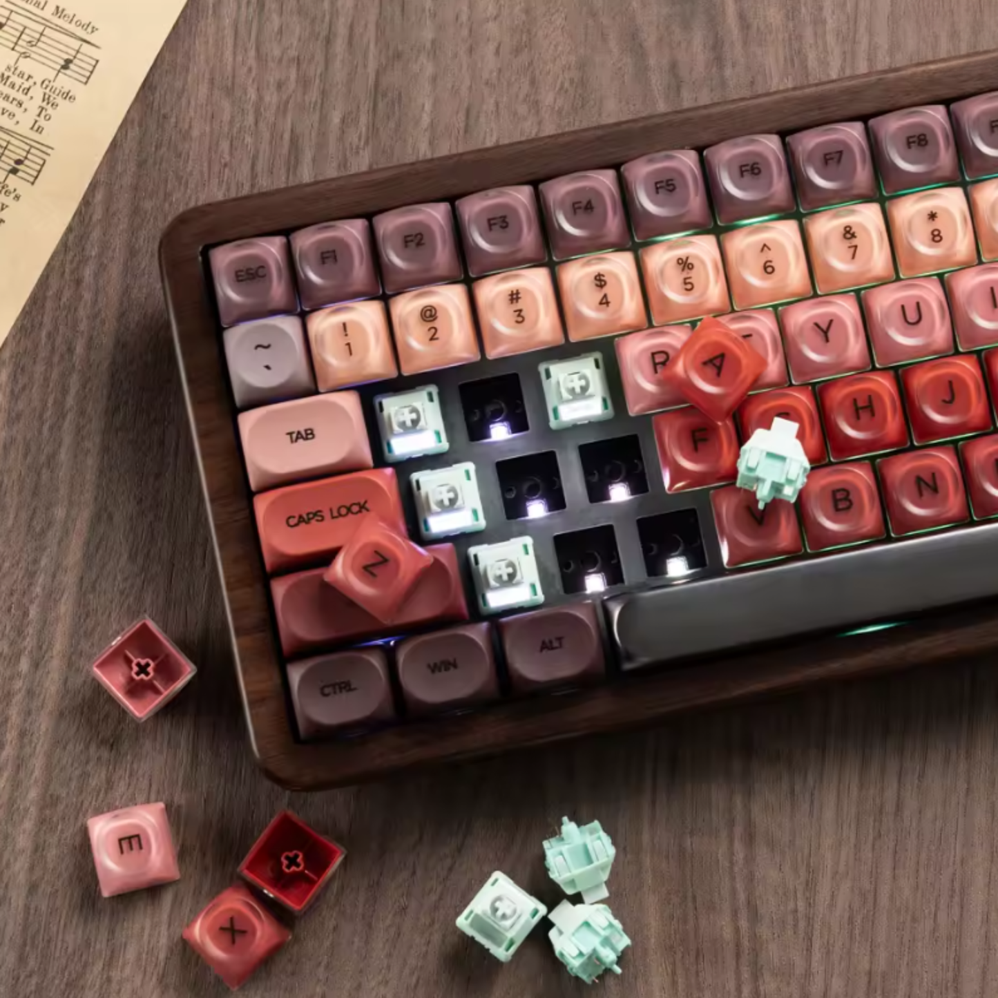 Hot-Swappable 75% Wireless Mechanical RGB Keyboard