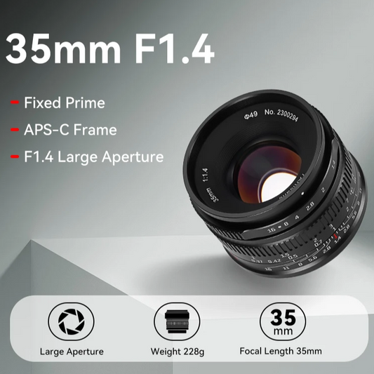 Compact 35mm F1.4 Portrait Lens for Fujifilm X Mount
