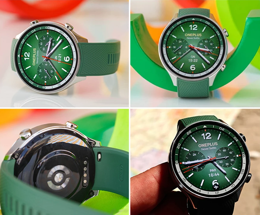 Smart Watch AMOLED Display GPS 100 Hour Battery Green
