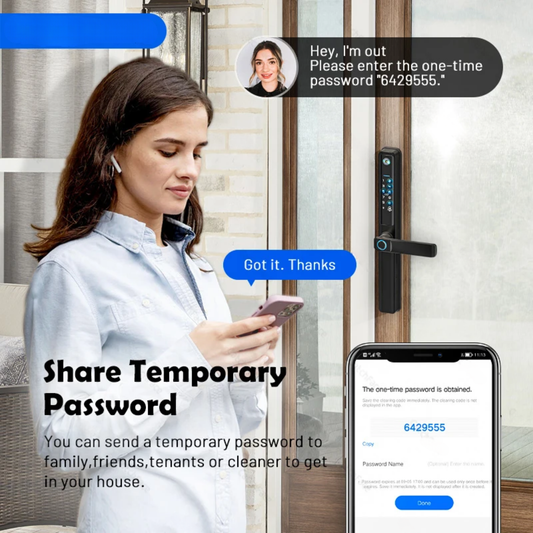 Waterproof Smart WiFi Door Lock with Fingerprint Access
