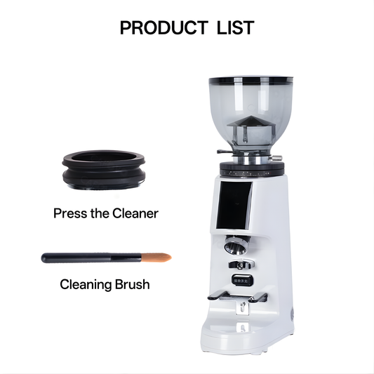 Portable Burr Coffee Grinder 64mm Flat Burr White 4.0
