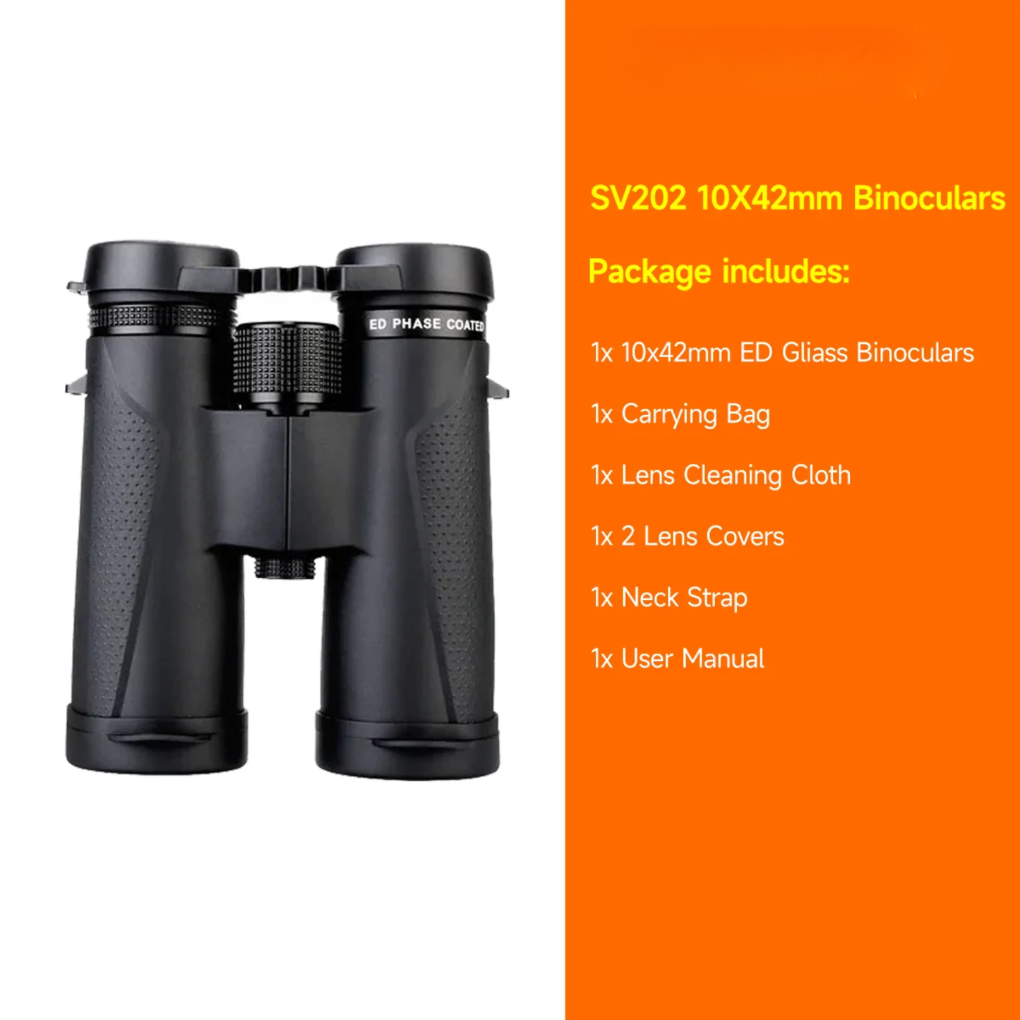 10x42 ED Waterproof Binoculars for Bird Watching