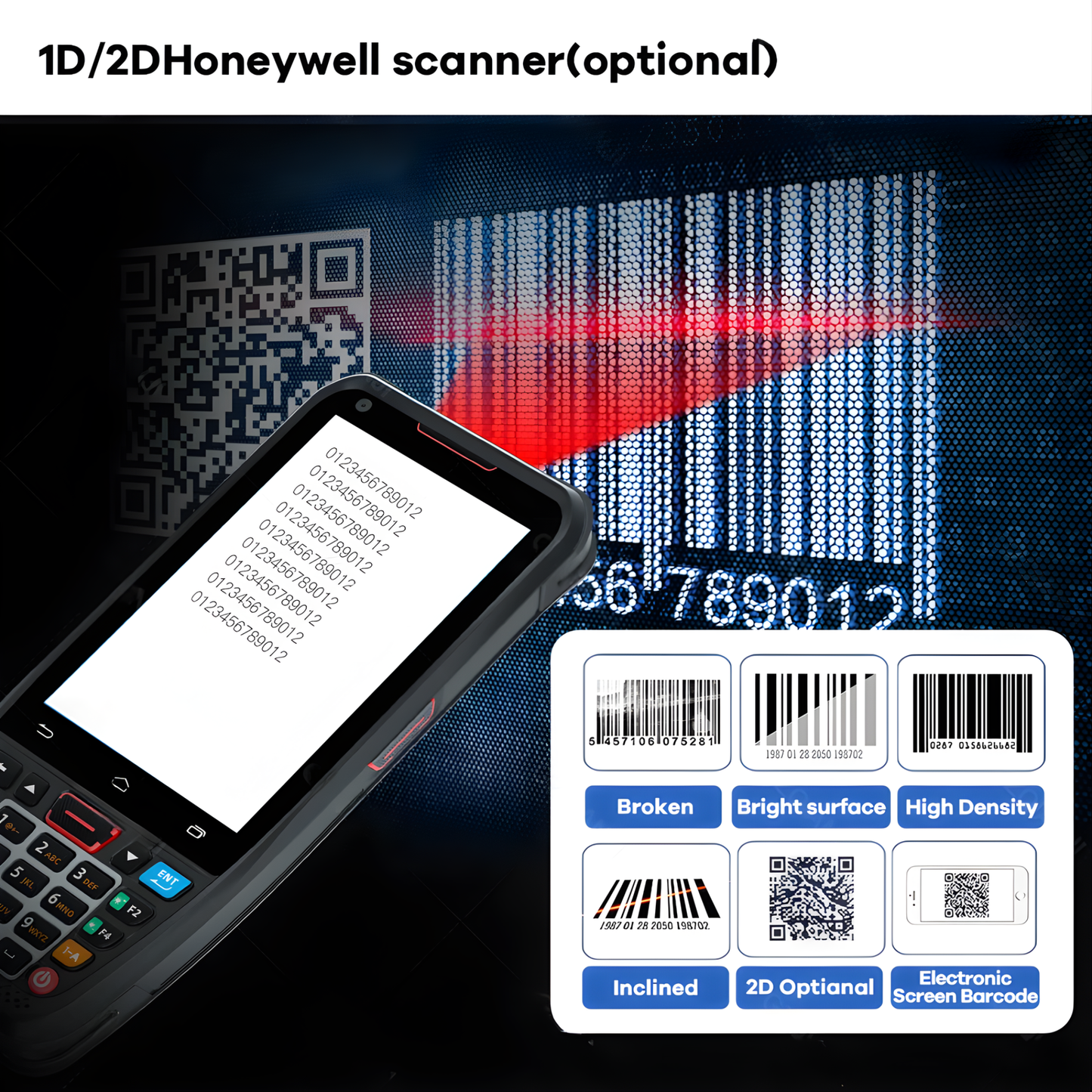 Portable Android PDA Data Collector with NFC and 4G