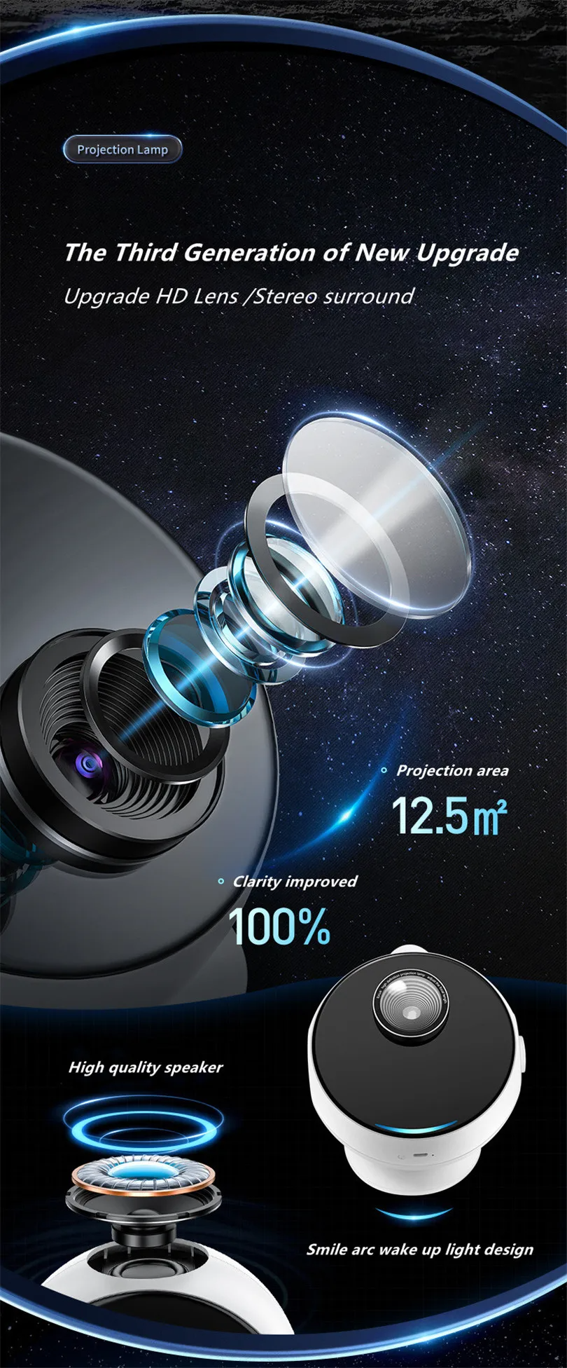 12-in-1 Galaxy Projector Lamp with Music Player