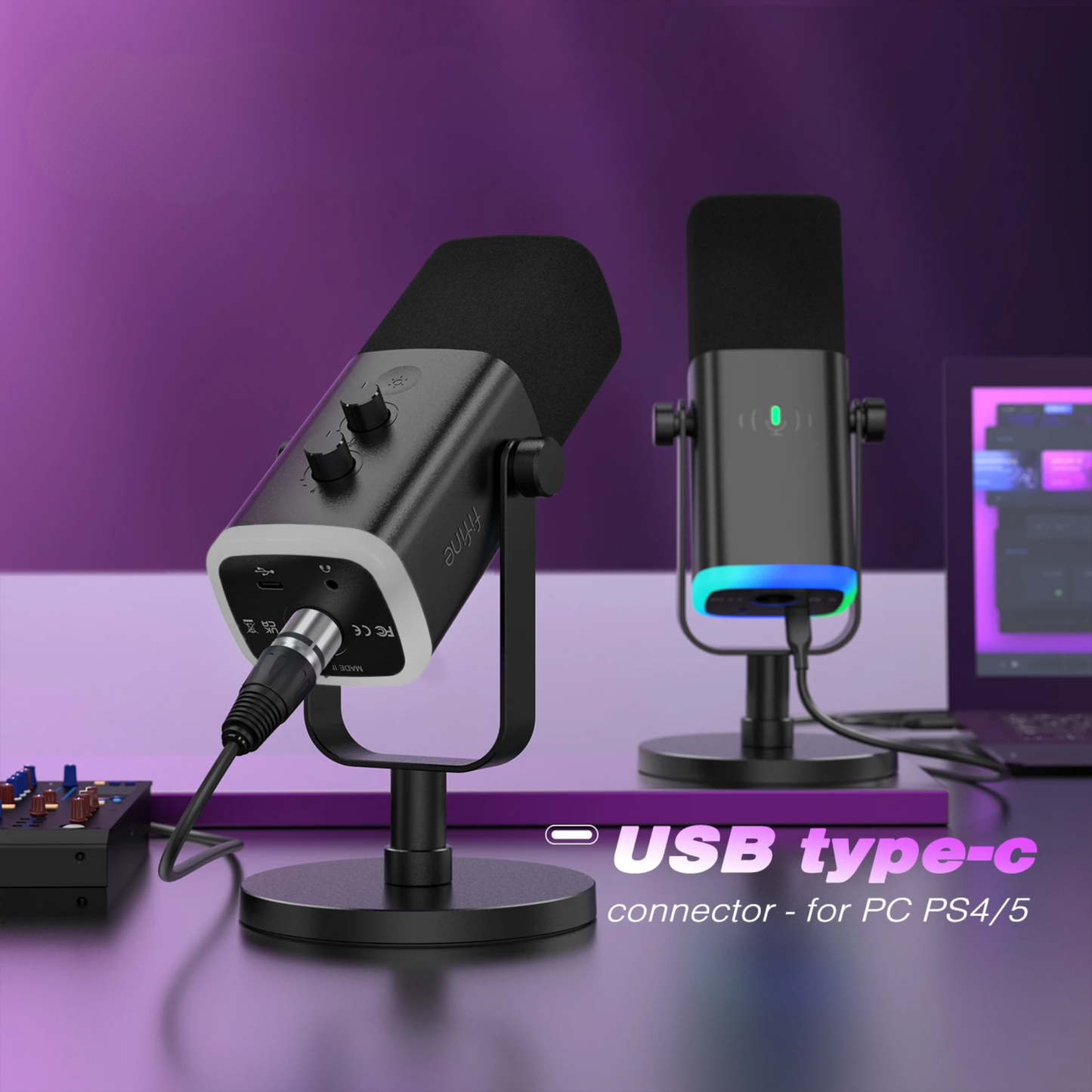 USB XLR Dynamic Microphone White