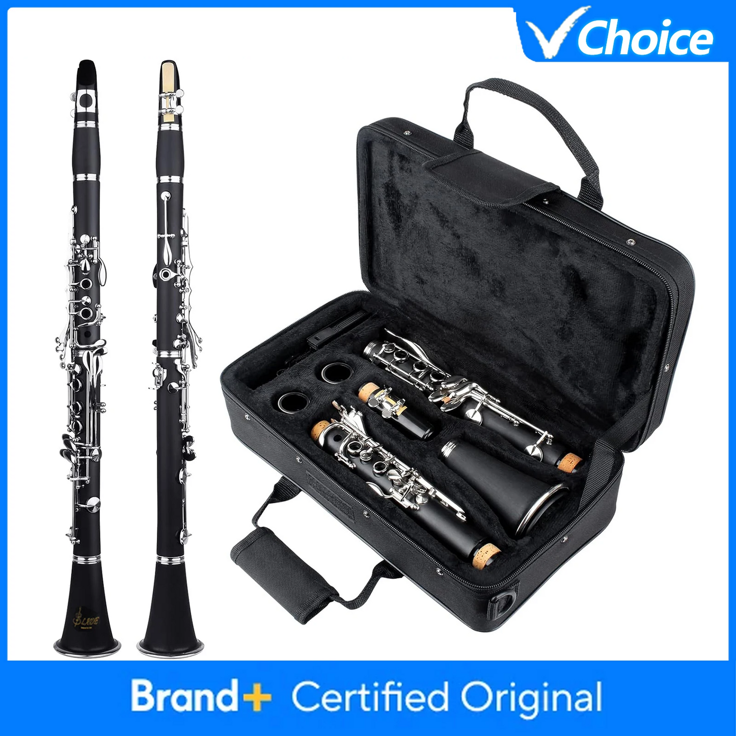 Bb Clarinet 17 Key Bakelite Body with Reed and Case