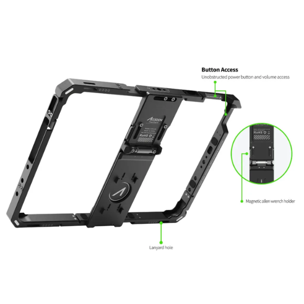 Portable iPad Protective Cage for Live Streaming Monitor