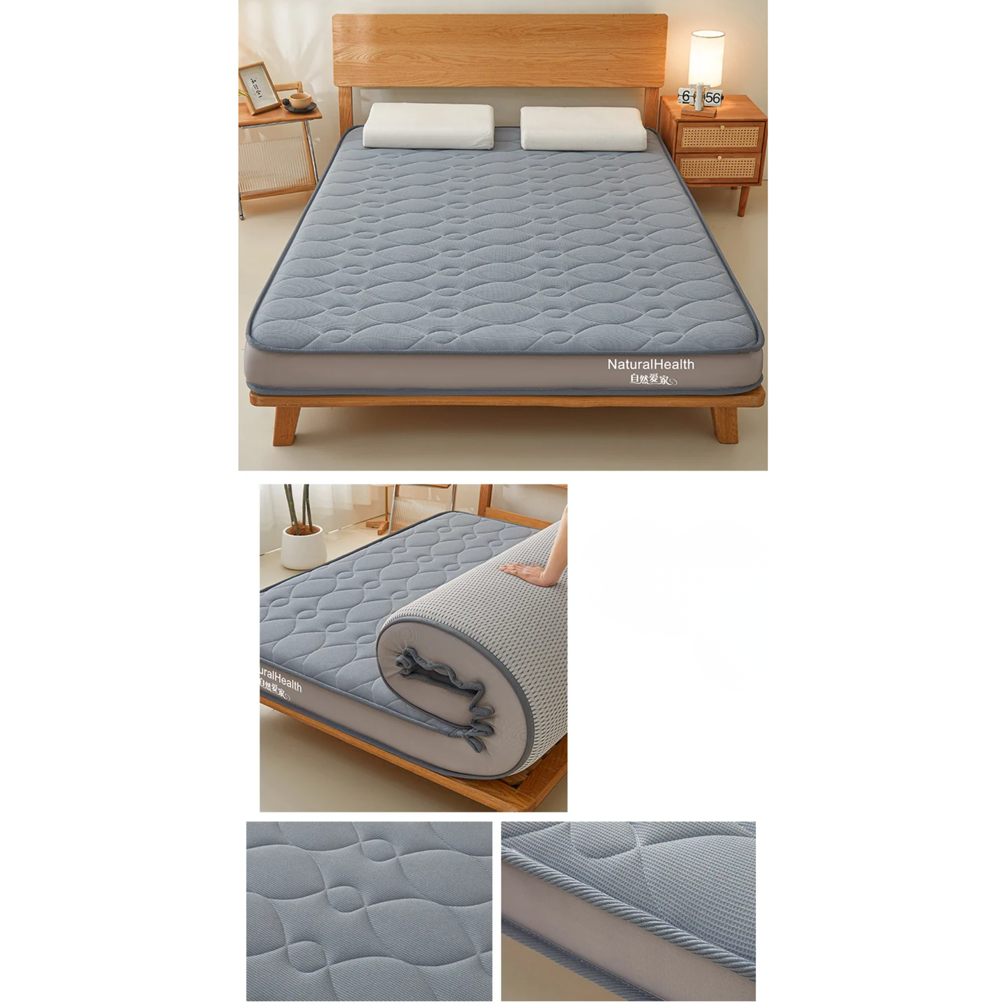 6cm Memory Cotton Latex Mattress 80x190cm Soft Sleep