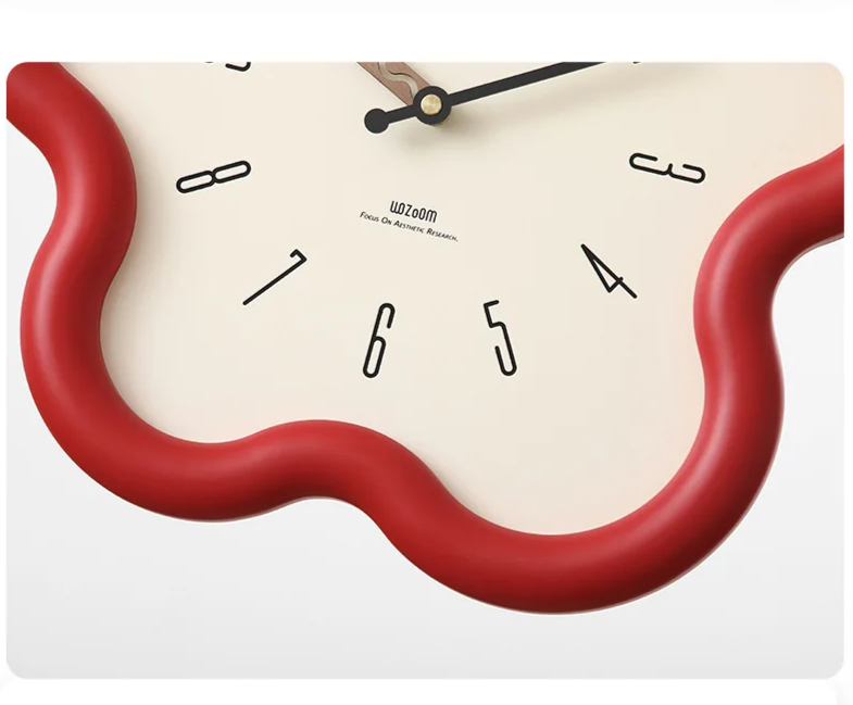 Modern Red Swing Digital Wall Clock for Living Room