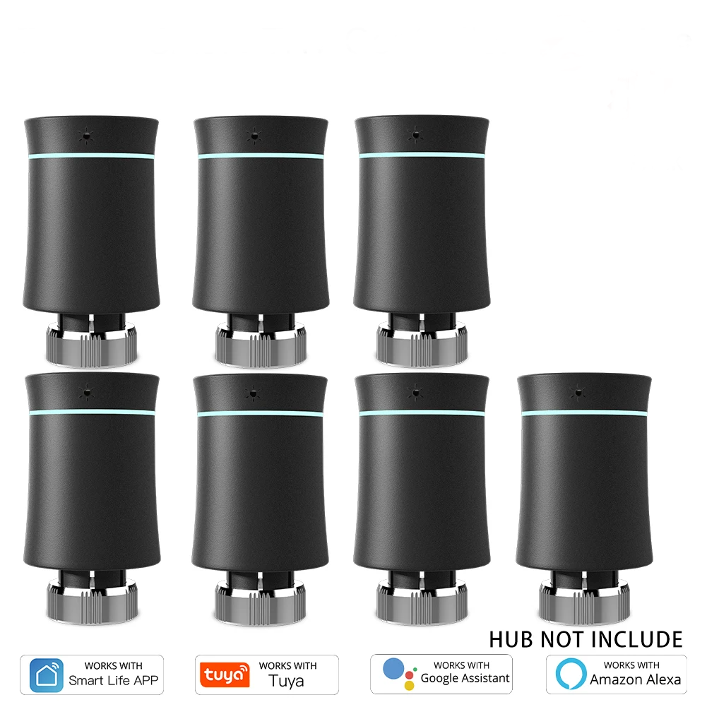 7 Piece Smart ZigBee Radiator Valve Set with App Control