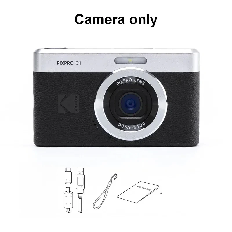 KODAK PIXPRO C1 Compact 13MP Black Camera with Flip LCD