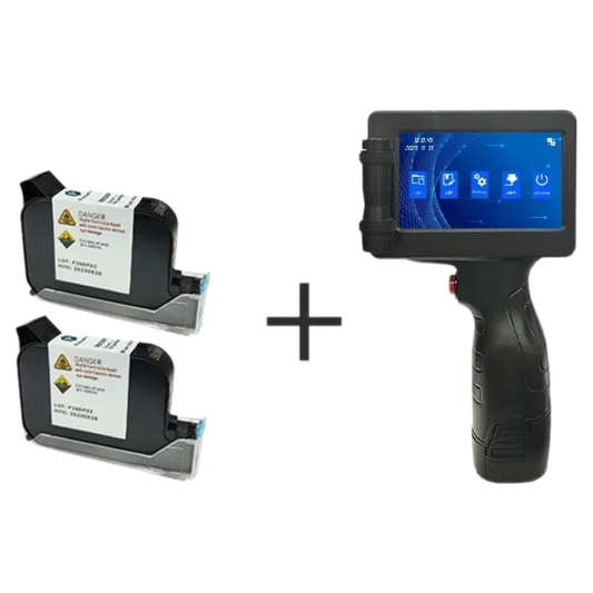 Handheld Inkjet Printer 12.7mm with 2 Ink Cartridges