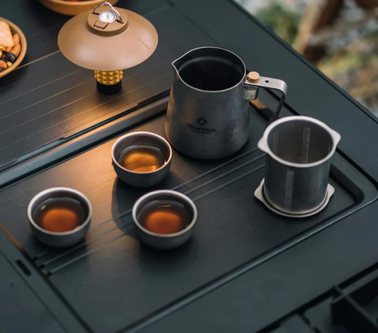 Portable Camping Tableware and Kettle Set