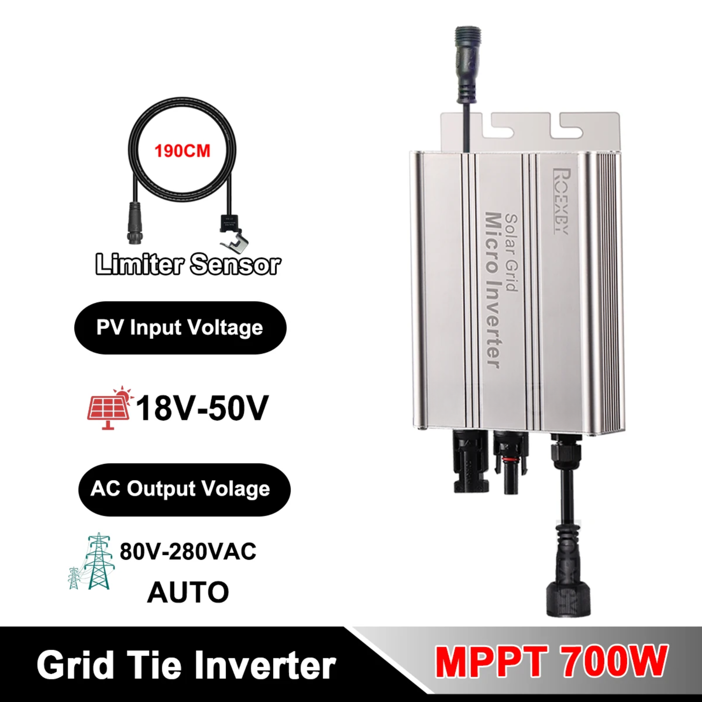 700W Solar Limiter Inverter with MPPT Control