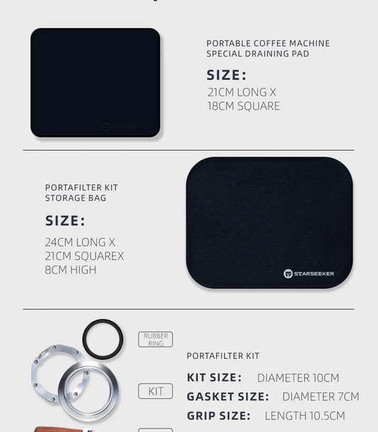58mm Bottomless Portafilter Kit with Stand and Coffee Accessories