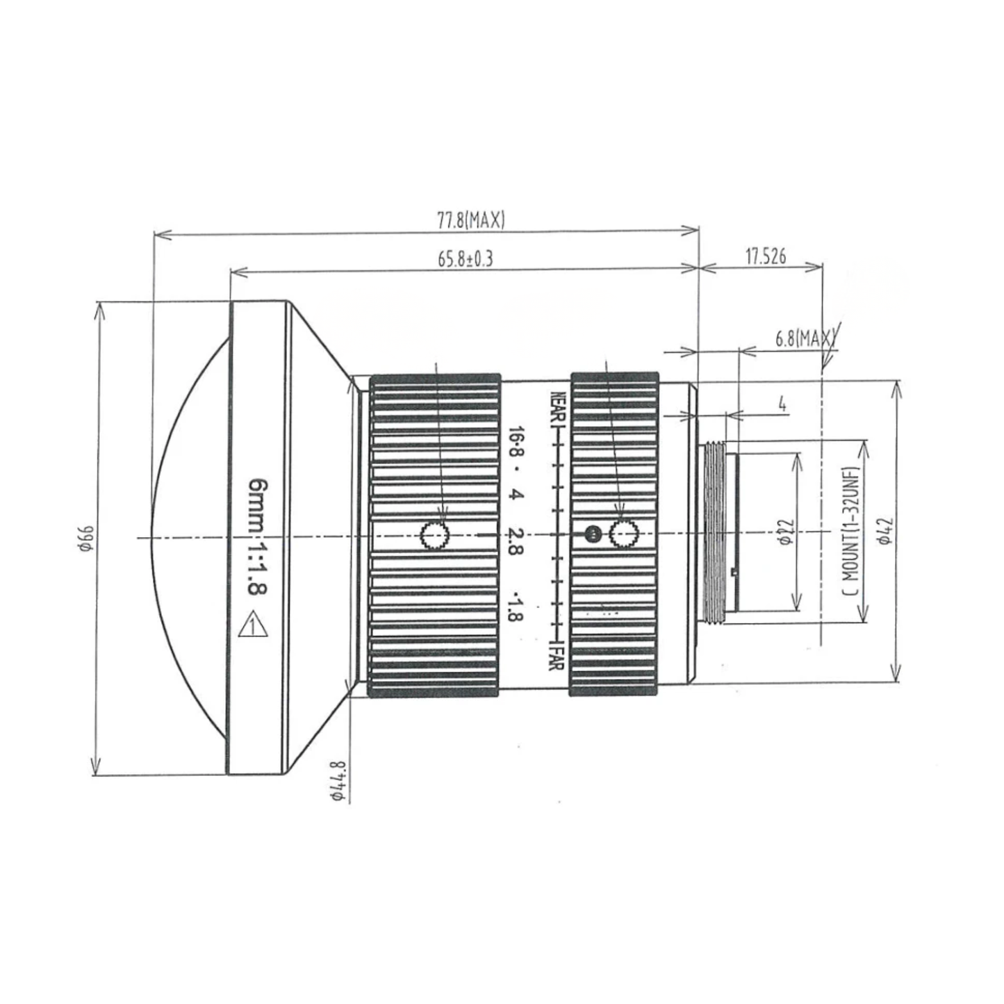 High-Definition 6mm 20MP Fixed Machine Vision Lens