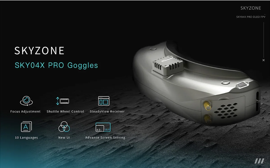 5.8G 48CH HD OLED FPV Goggles with Head Tracker