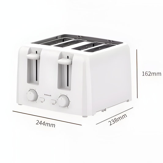 Automatic 4 Slice Bread Toaster Fast Heating Compact