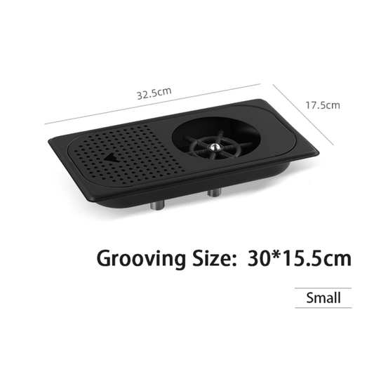 Black Stainless Steel Cup Rinser for Kitchen and Cafe