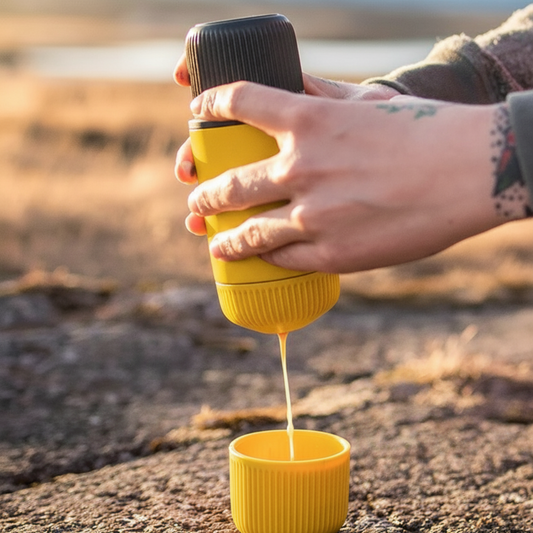 Portable 18 Bar Espresso Maker Travel Coffee Machine Yellow