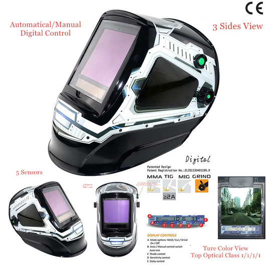 Auto Darkening Welding Helmet with True Colour Lens