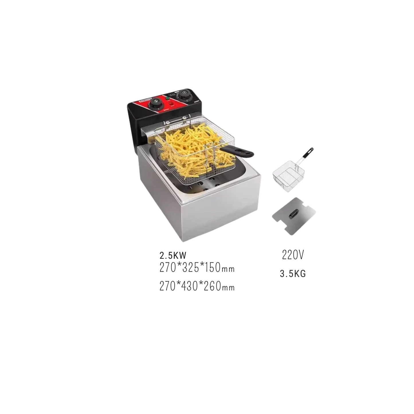 10L Dual Tank Electric Deep Fryer Commercial Kitchen