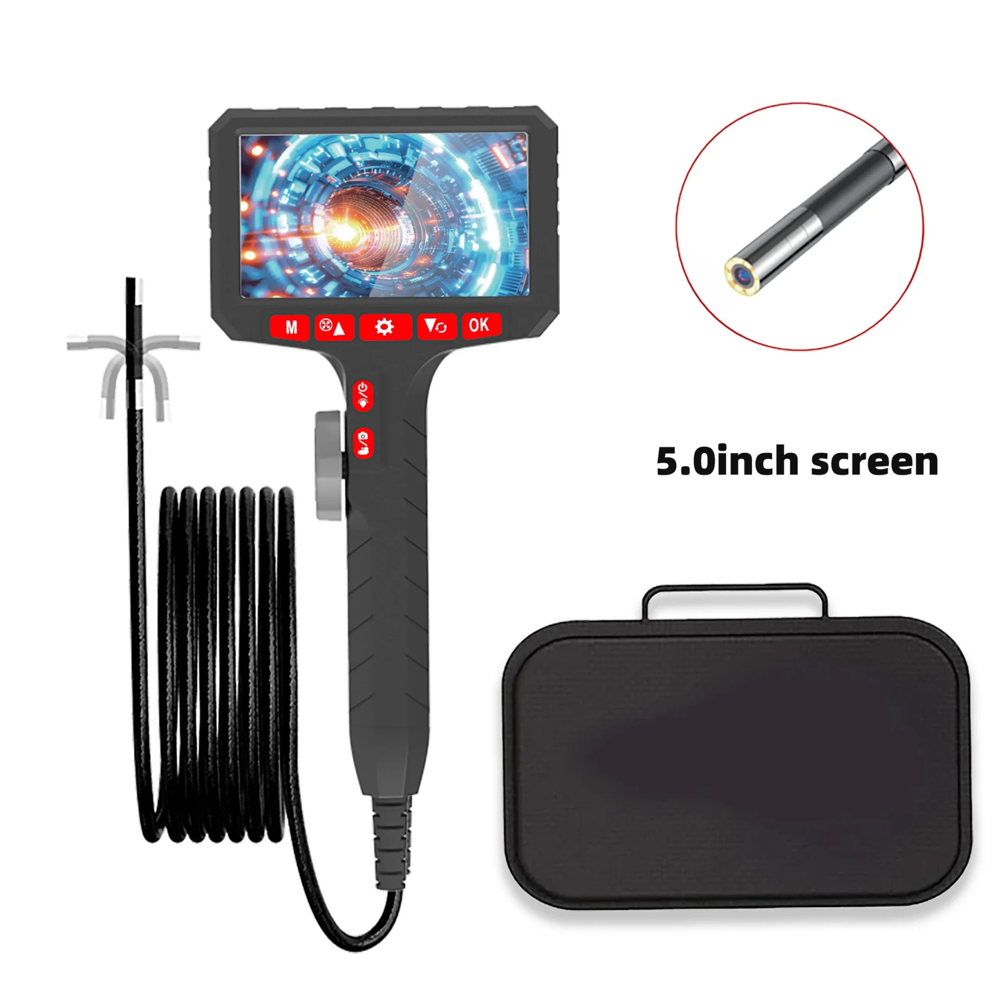 HD 8.0mm Borescope with LED for Automotive