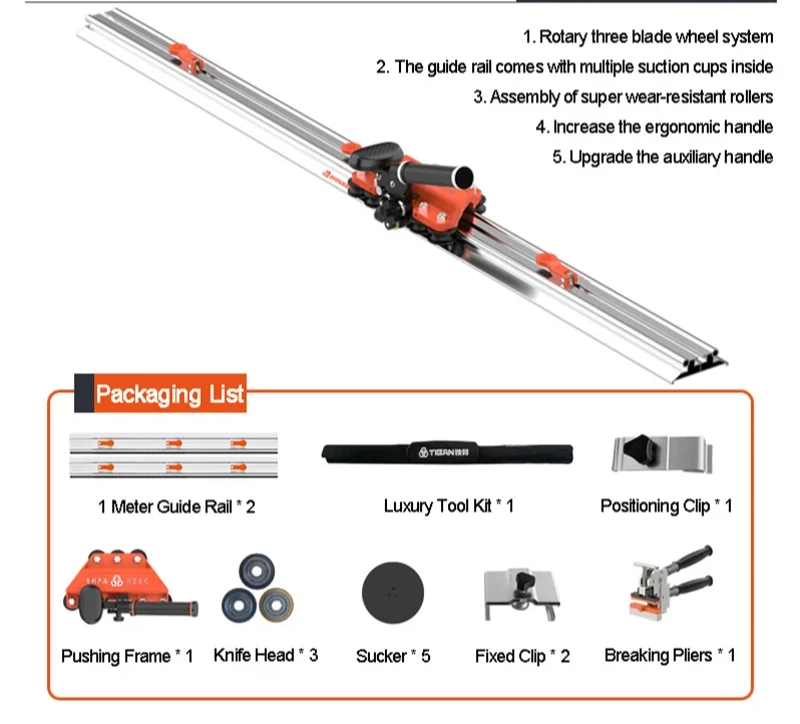 180cm High Precision Tile Cutting Track Machine