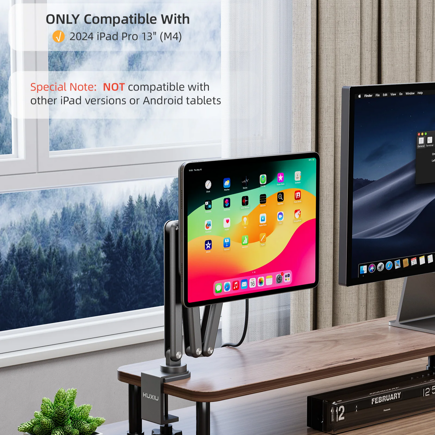 Sleek Aluminum iPad Stand with Magnetic Charging Base