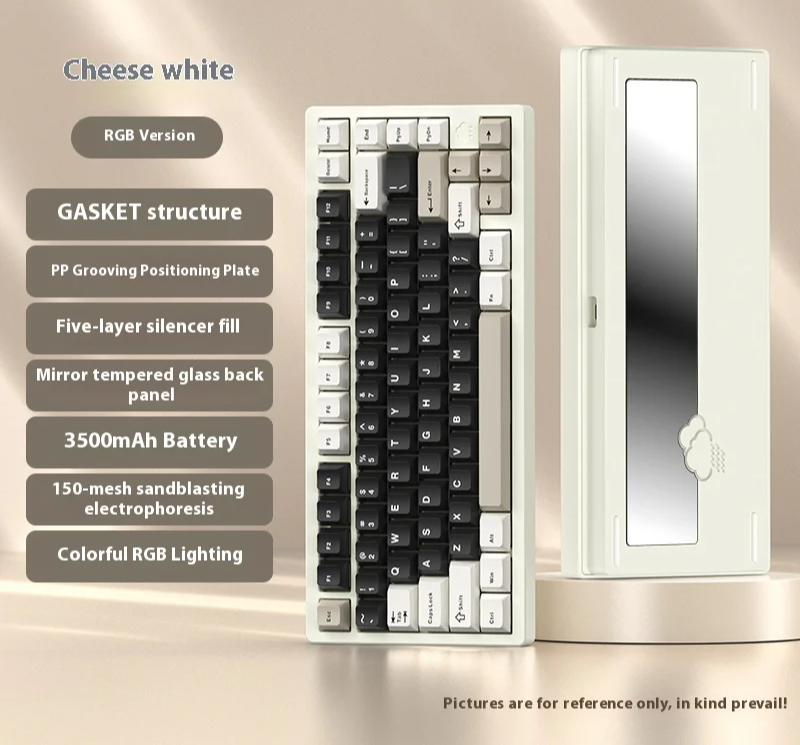 Wireless Mechanical Keyboard with RGB Tempered Glass Base