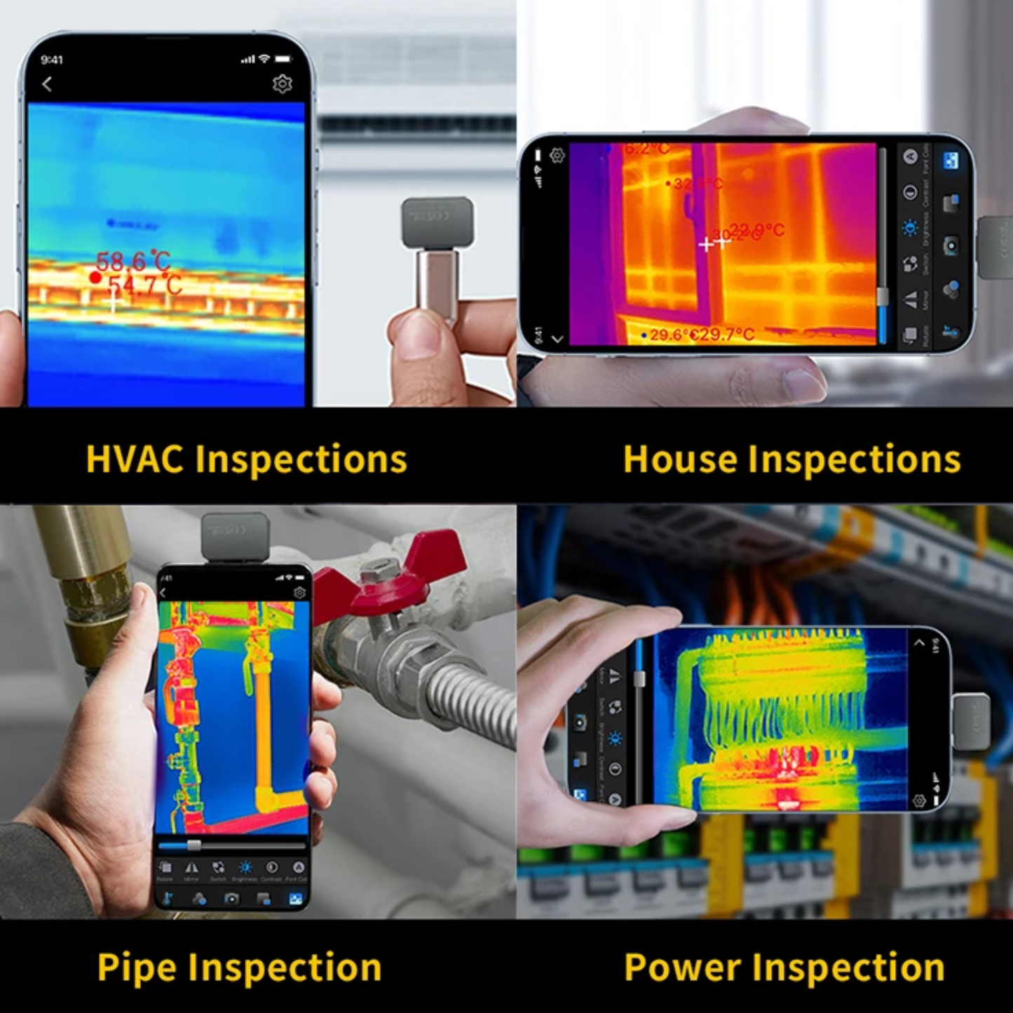 Thermal Imaging Camera 512x384 Infrared Heat Detector for Smartphone