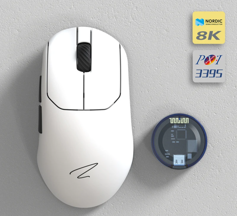 Wireless White Ergonomic Mouse 3-Mode Long Battery Life